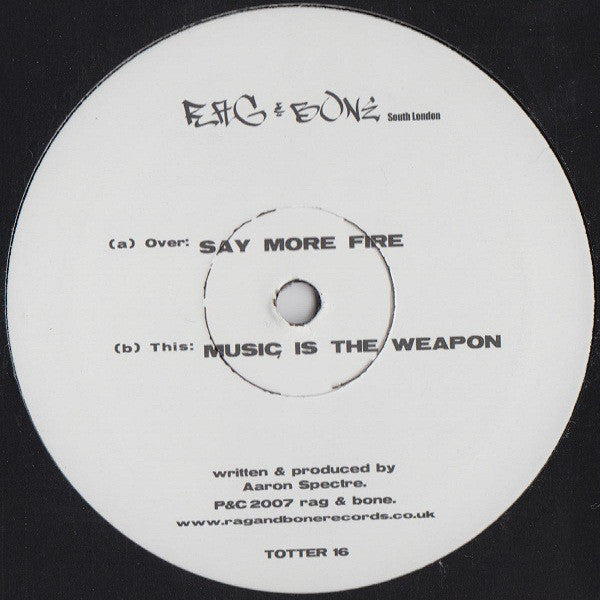 Aaron Spectre : Say More Fire (12")