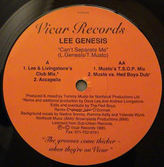 Lee Genesis : Can't Separate Me (12")