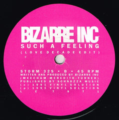 Bizarre Inc : Such A Feeling (7", Single, Pin)