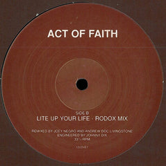 Act Of Faith : Love Not Love - Solar Mix (12", Promo)