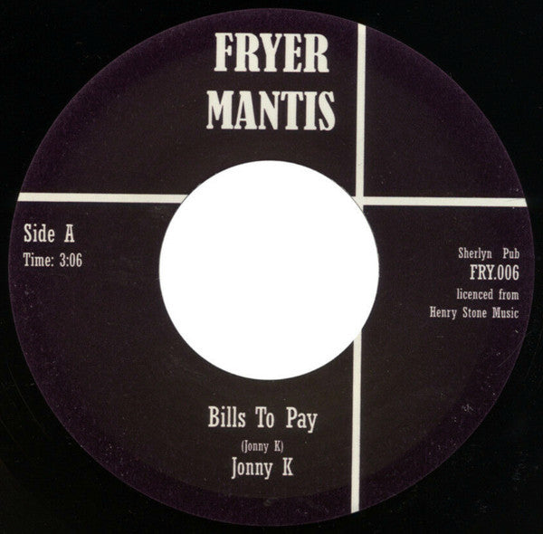 Johnny K (8) : Bills To Pay (7", Single, RE)