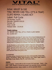 Krust + DJ Die / Roni Size + Surge (5) : It's A Trap (Clipz Remix) / Class Act (12", Promo, W/Lbl, Sti)