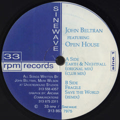 John Beltran Featuring Open House : Earth & Nightfall (12")
