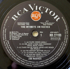 Jim Reeves : The Intimate Jim Reeves (LP, Album, Mono)