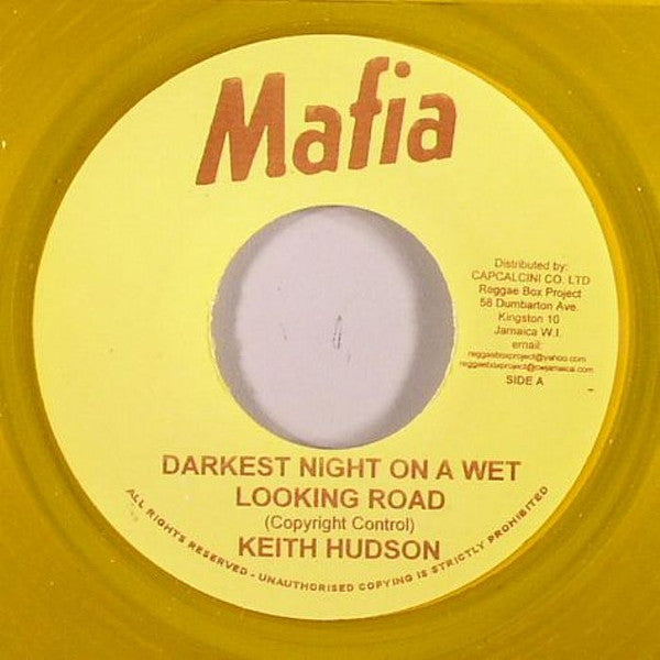 Keith Hudson / The Chuckles : Darkest Night On A Wet Looking Road (7", RP, Yel)