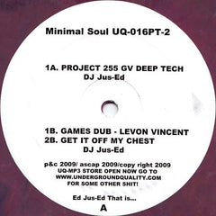 Jus-Ed / Levon Vincent : Minimal Soul Part 2 (12", Red)