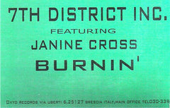 7th District Inc. Featuring Janine Cross : Burnin' (12")
