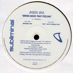 Jason Jinx : Bring Back That Feeling (2x12")