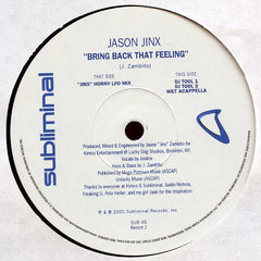 Jason Jinx : Bring Back That Feeling (2x12")