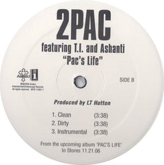 2Pac Featuring T.I. & Ashanti : Pac's Life (12", Promo)