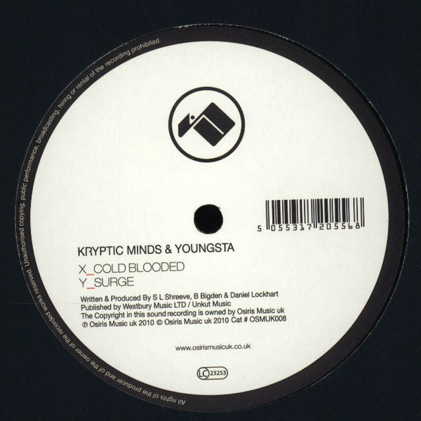 Kryptic Minds & Youngsta : Cold Blooded / Surge (12")