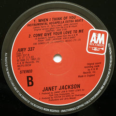Janet Jackson : When I Think Of You (12", Single)
