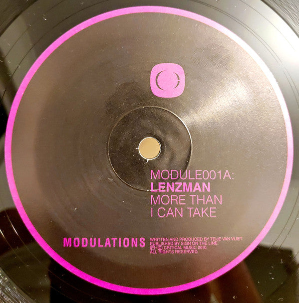 Lenzman : More Than I Can Take / Silhouette (10")