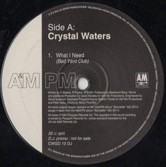 Crystal Waters : What I Need (David Morales + Basement Boys Remixes) / Ghetto Day (2x12", Promo)