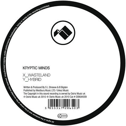 Kryptic Minds : Wasteland / Hybrid (12")