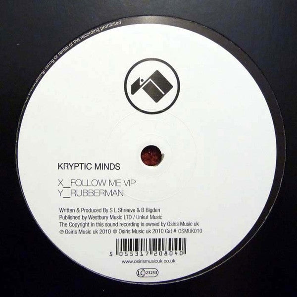 Kryptic Minds : Follow Me VIP / Rubberman (12")