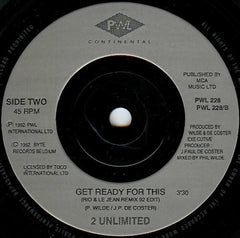 2 Unlimited : Workaholic (7", Single)