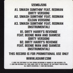 Adam.F* : Smash Sumthin' / Dirty Harry's Revenge (12", Promo, W/Lbl)