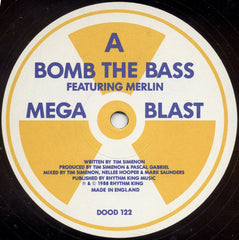 Bomb The Bass : Megablast / Don't Make Me Wait (12", Single, Yel)
