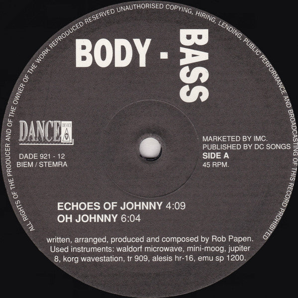 Body Bass : Echoes Of Johnny / Oh Johnny (12", Maxi)