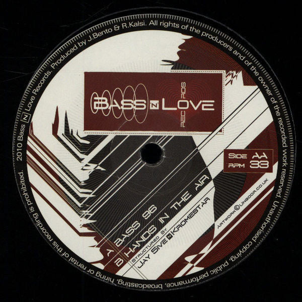 Jay 5ive & Kromestar : Bass 96 / Hands In The Air (12")