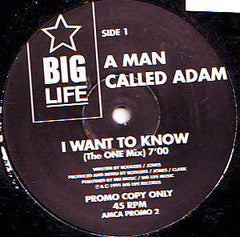 A Man Called Adam : I Want To Know (12", Advance, Promo)