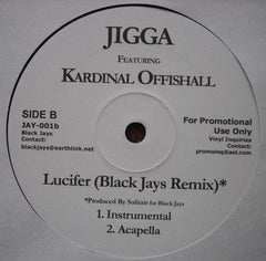 Jigga Featuring Kardinal Offishall : Lucifer (Black Jays Remix) (12", Promo, Unofficial)