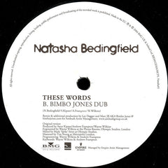 Natasha Bedingfield : These Words (Bimbo Jones Mixes) (12", Promo)