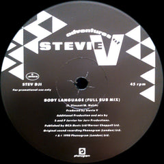 Adventures Of Stevie V. : Body Language (12", Promo)