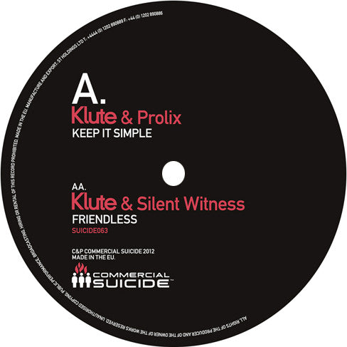 Klute & Prolix / Klute & Silent Witness : Keep It Simple / Friendless (12")