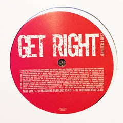 Jennifer Lopez : Get Right (12", Promo)