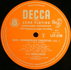 Bach* , Karl Münchinger Conducting The Stuttgart Chamber Orchestra* : Brandenburg Concertos Nos. 1, 3 & 6 (LP, Album, Mono)