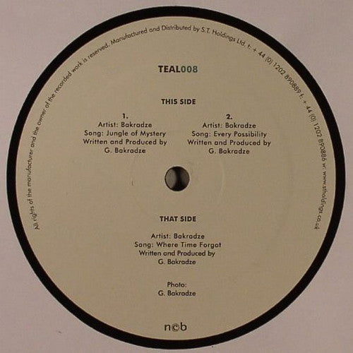 Bakradze : Where Time Forgot (12")