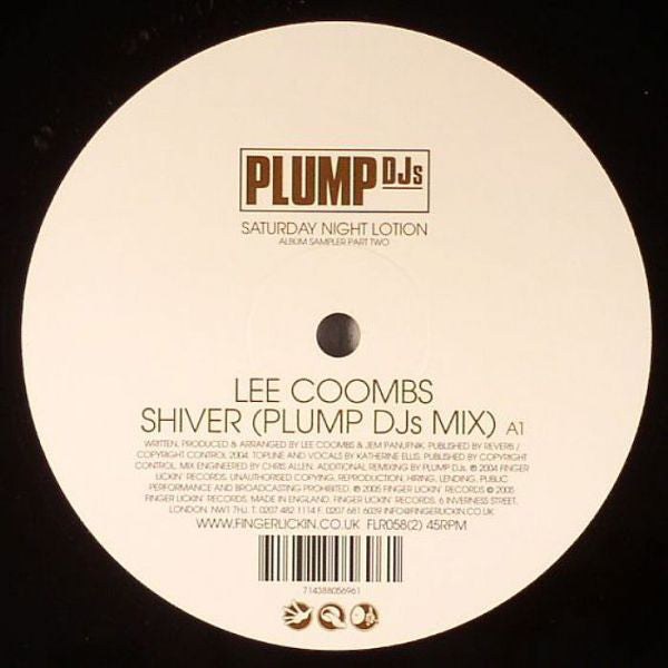 Lee Coombs / Madox : Saturday Night Lotion (Album Sampler Part 2) (12")