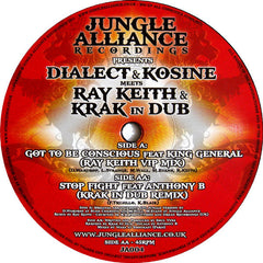 Kosine & Dialect Meets Ray Keith & Krak In Dub : Got To Be Conscious / Stop Fight (12")