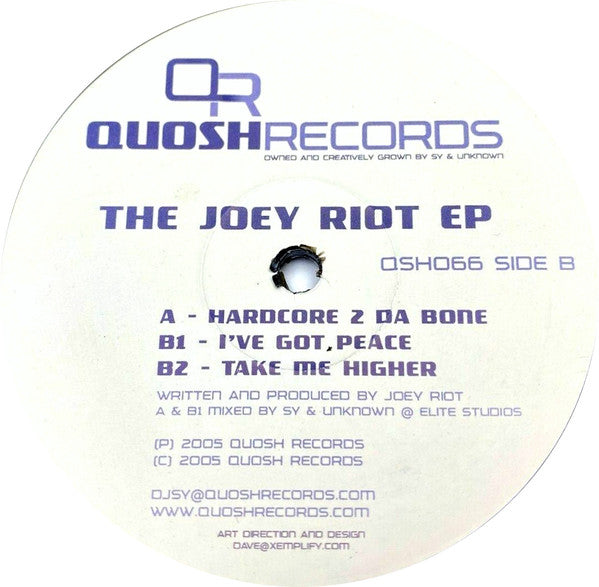 Joey Riot : The Joey Riot EP (12", EP)