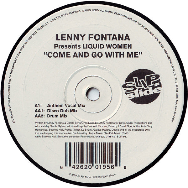Lenny Fontana Presents Liquid Women : Come And Go With Me (12")
