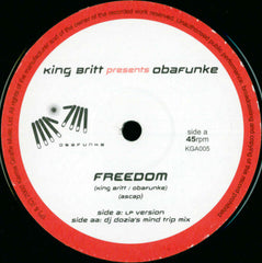King Britt Presents Oba Funke : Freedom (12")