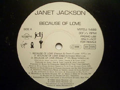 Janet Jackson : Because Of Love (12", Promo)