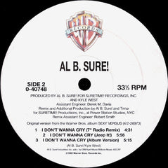 Al B. Sure! : I Don't Wanna Cry (12", Single)