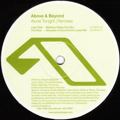 Above & Beyond : Alone Tonight | Remixes (12")