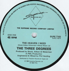 The Three Degrees : The Heaven I Need (12", Single)