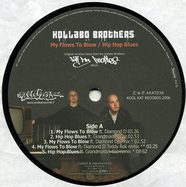 Kollabo Brothers : My Flows To Blow / Hip Hop Blues (12")