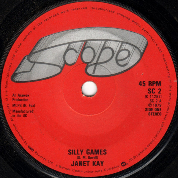 Janet Kay : Silly Games (7", Single, No )