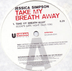 Jessica Simpson : Take My Breath Away (12", Promo)