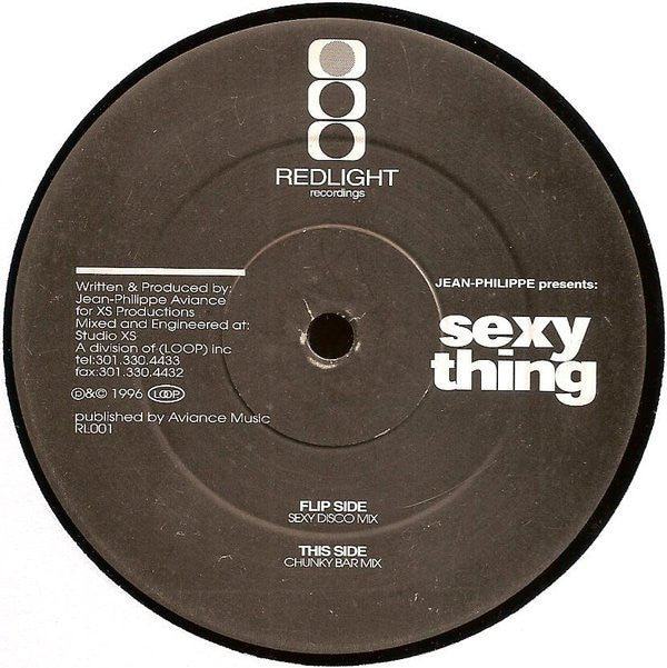 Jean-Phillippe Aviance : Sexy Thing (12")
