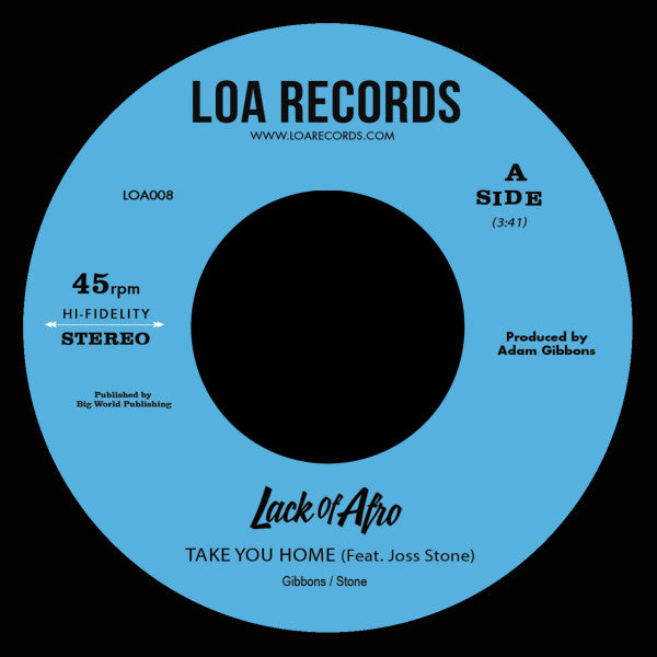 Lack Of Afro : Take You Home / Fires Glow (7", Single)