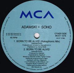 Adamski + Jimi Polo / Adamski + Soho (2) : Never Goin' Down! / Born To Be Alive! (12", Single)
