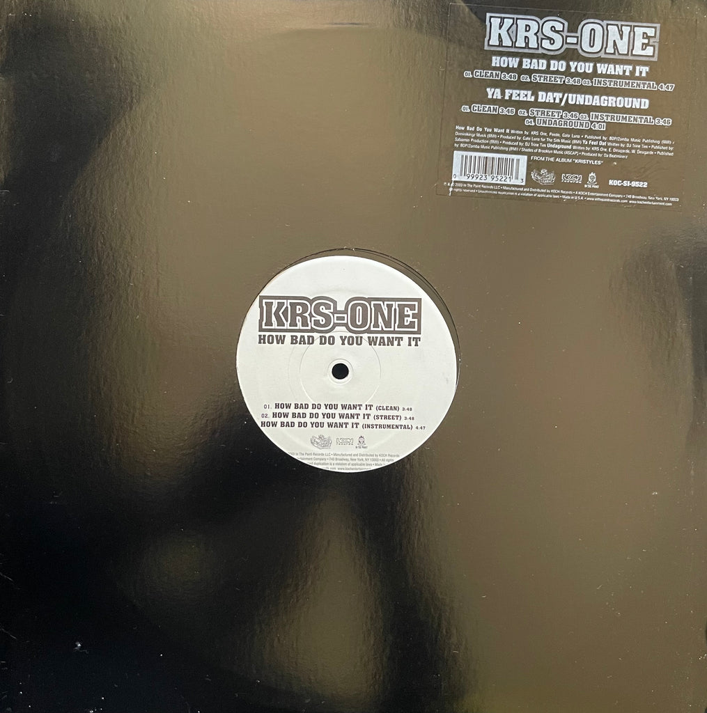 KRS-One - How Bad Do You Want It KOC-SI-9522