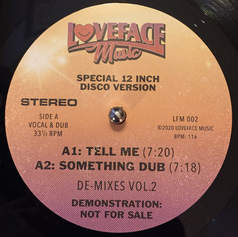 Loveface ‎– De-Mixes Volume 2 Loveface Music ‎– LFM002